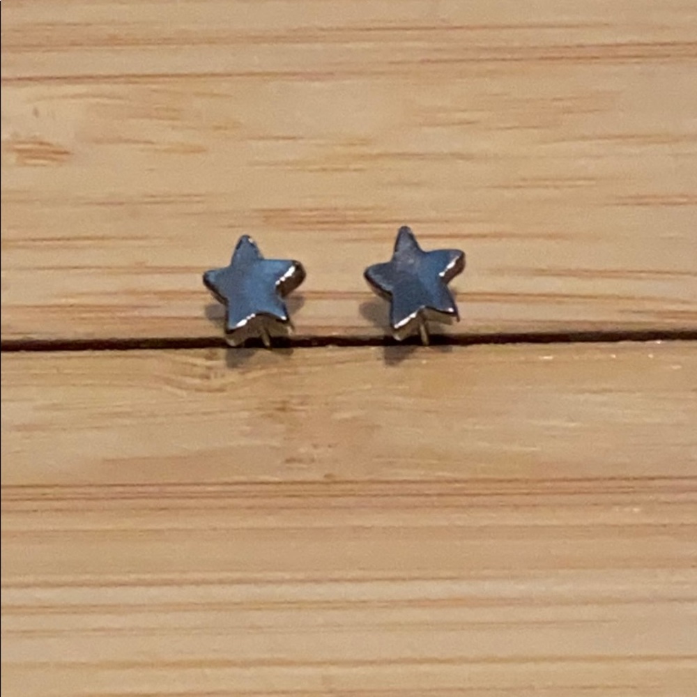 Gunmetal Star Stud Earrings